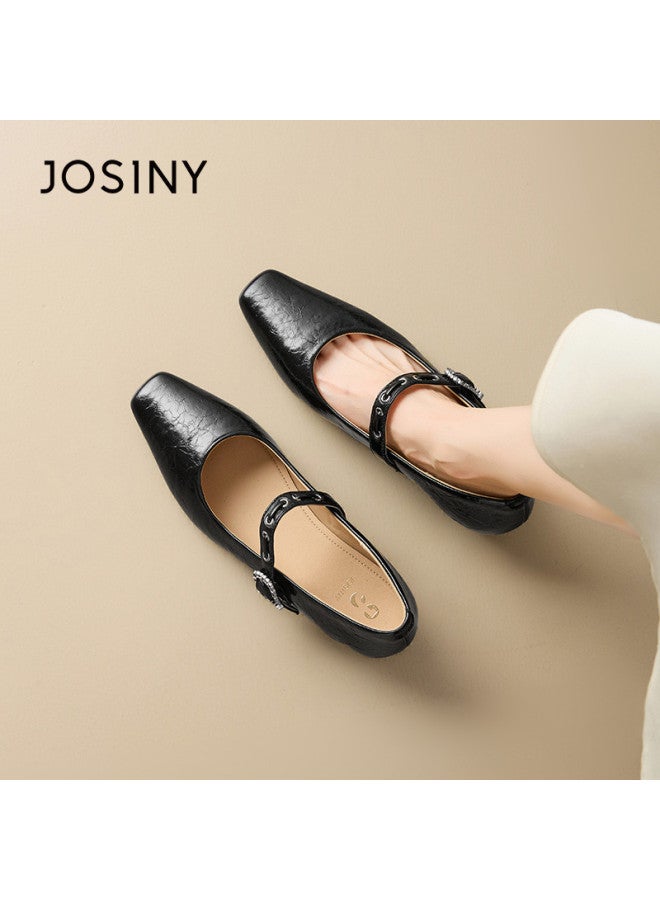 Josiny French-style Mary Jane Shoes For Women, 2026 Spring New Style, Pointed Toe, Versatile, Single-buckle Strap, Shallow Opening - Image 3