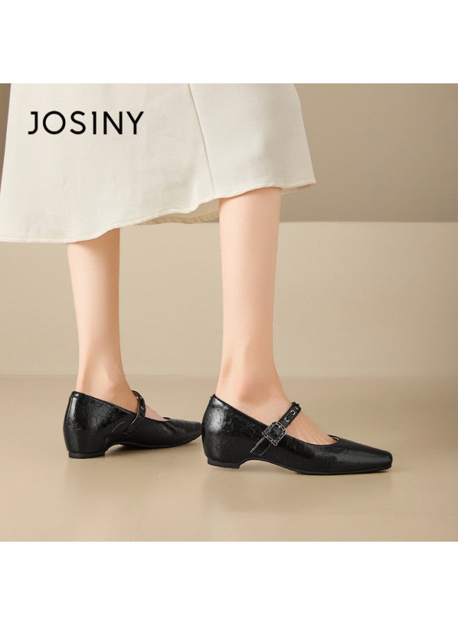 Josiny French-style Mary Jane Shoes For Women, 2026 Spring New Style, Pointed Toe, Versatile, Single-buckle Strap, Shallow Opening - Image 5
