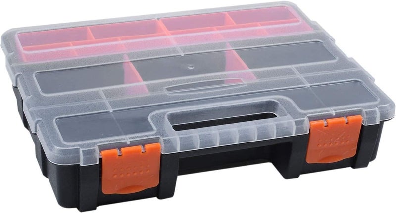 SEVIA Sevia Plastic Hardware Parts Organizers Hardware Tool organizer Versatile and Durable Storage Toolbox Compartments Tool Box with Removable Dividers  - Image 1