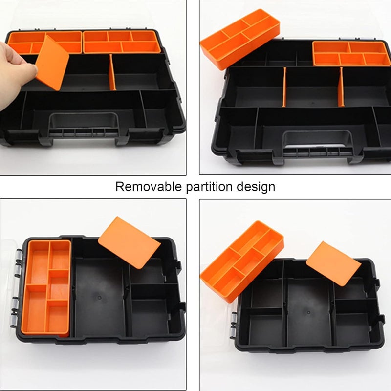 SEVIA Sevia Plastic Hardware Parts Organizers Hardware Tool organizer Versatile and Durable Storage Toolbox Compartments Tool Box with Removable Dividers  - Image 5