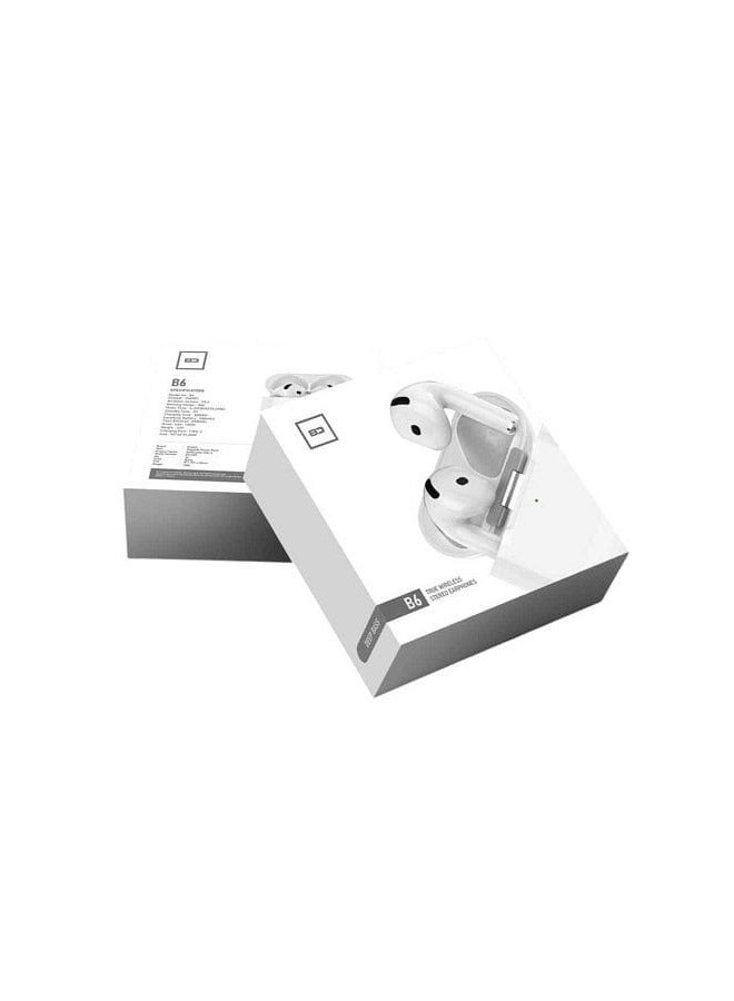 BD 📱 BD B6 Wireless Earphones – Bluetooth 5.4 Connectivity with Smart Case & Silicone Cover