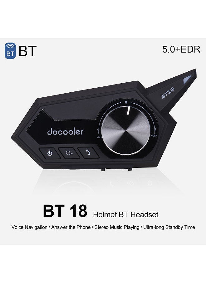 Generic - docooler Motorcycle Helmet Headset Motorbike Wireless Bluetooth 5.0 Headphones with Microphone Supports Automatic Answering Motor Helmet Earphone - Image 1