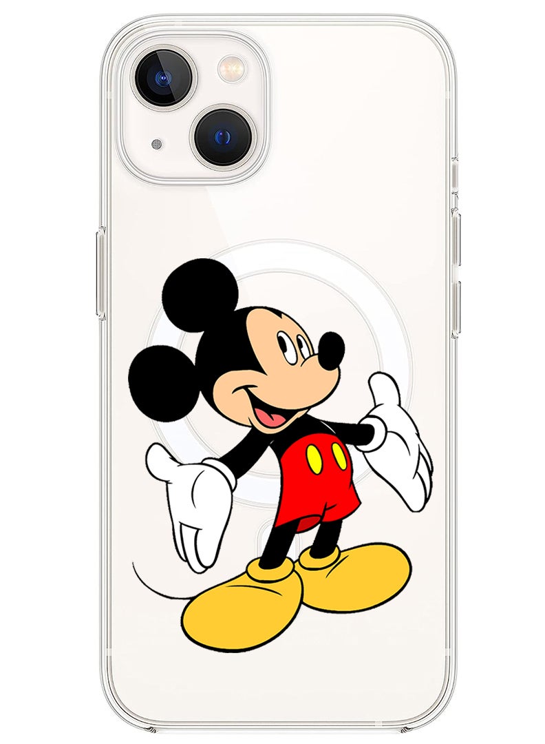 Theodor Magnetic Case for iPhone 14 Plus 6.7-inch Compatible with MagSafe Wireless Charging, Shockproof Phone Bumper Cover Mickey Mouse 1 - Image 1