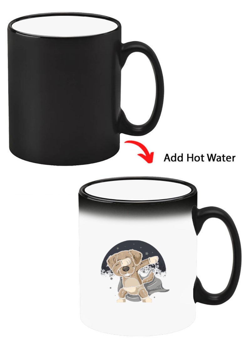 Theodor Color Changing Heat Sensitive Ceramic Mug, Image Revealed When HOT Liquid is Added! dab dog - Image 1