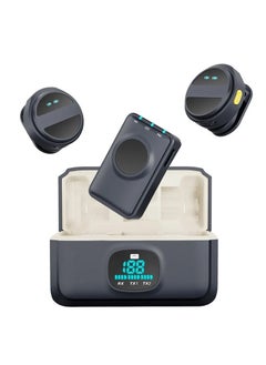 SX21-New 1 Drag 2 Lavalier Microphone – 2.4GHz Wireless Mini Microphone for Mobile Phones – Dual Mic Setup for Clear Recording – Noise Reduction & Real-Time Sync – Plug & Play, No App Needed – Perfect for Vlogs, Interviews, Podcasts & Live Streaming