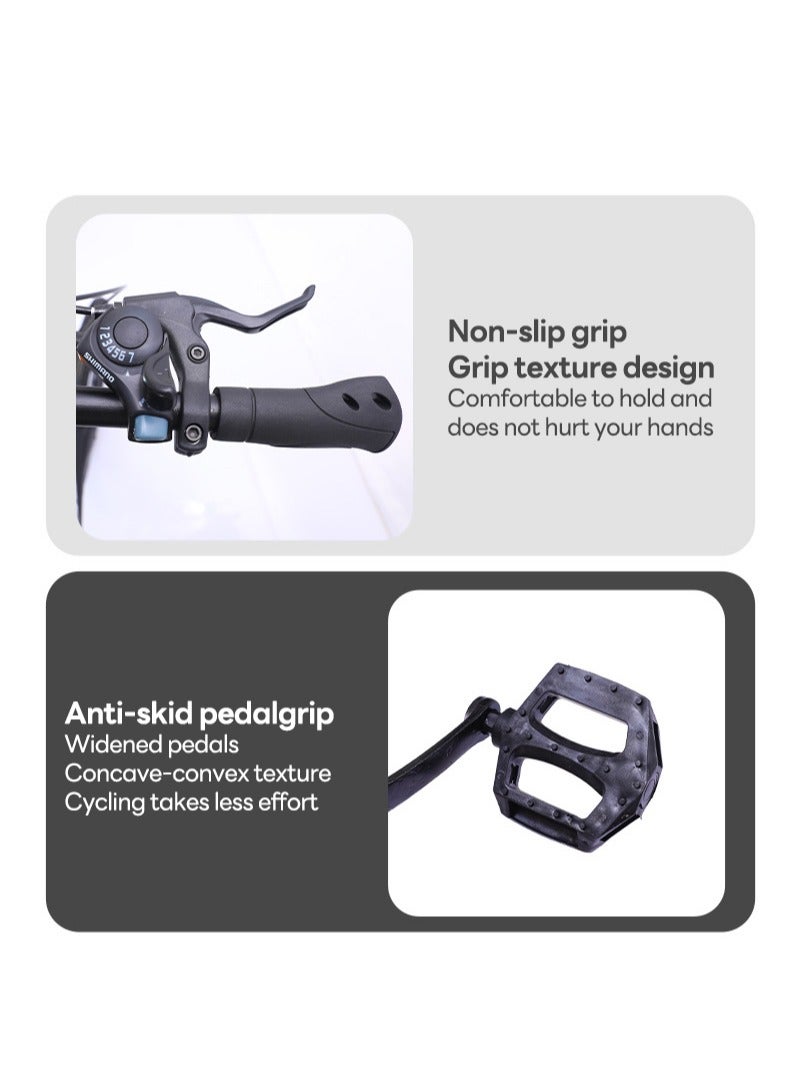 Sharpdo 20inch Foldable Mountain Bike High-Carbon Steel Frame Shock Absorber, Lightweight Portable Bike for Women and Men, City Bicycle for Work School - Image 5