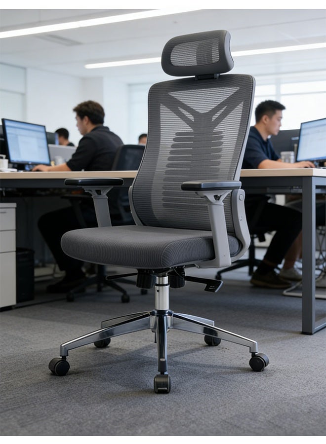 High Back OIffice Chair, Ergonomic Desk Chair, Computer Chair with Lumbar Support and Headrest, 360° Rotatable and Height-Adjustable Gaming Chair, Suitable for Office/Home Study/Writing/Gaming/Work