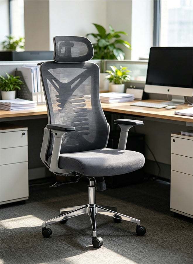 High Back OIffice Chair, Ergonomic Desk Chair, Computer Chair with Lumbar Support and Headrest, 360° Rotatable and Height-Adjustable Gaming Chair, Suitable for Office/Home Study/Writing/Gaming/Work - Image 2