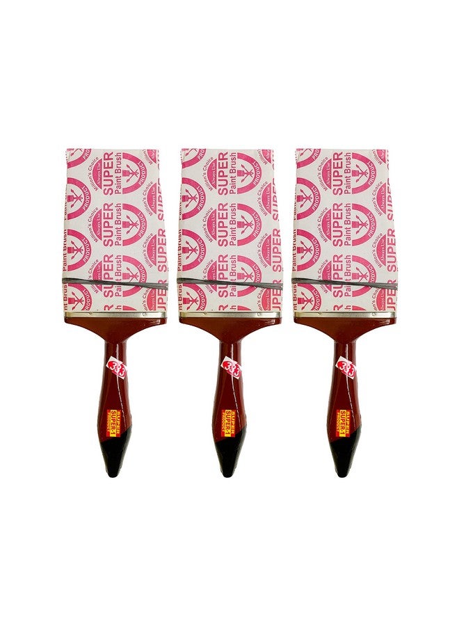 super brush 4inch (100mm) Wall Painting Oil Painting Canvas Painting Enamel Painting Water Based Painting,(Pack of 3) - Image 3