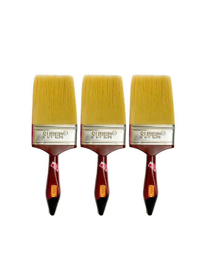 super brush 4inch (100mm) Wall Painting Oil Painting Canvas Painting Enamel Painting Water Based Painting,(Pack of 3) - Image 1
