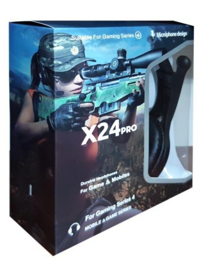 سماعات X24 Pro متينة للألعاب والهواتف المحمولة