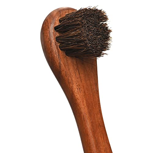 Shoe Mistri Handcrafted Sheesham Wood Shoe Welt Dauber Brush, Shoe Applicator, Shoe Small Brush for Applying Moisturiser, Mini Brush for Leather - Horse Hair - Image 2