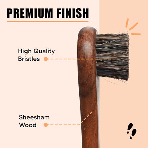 Shoe Mistri Handcrafted Sheesham Wood Shoe Welt Dauber Brush, Shoe Applicator, Shoe Small Brush for Applying Moisturiser, Mini Brush for Leather - Horse Hair - Image 4