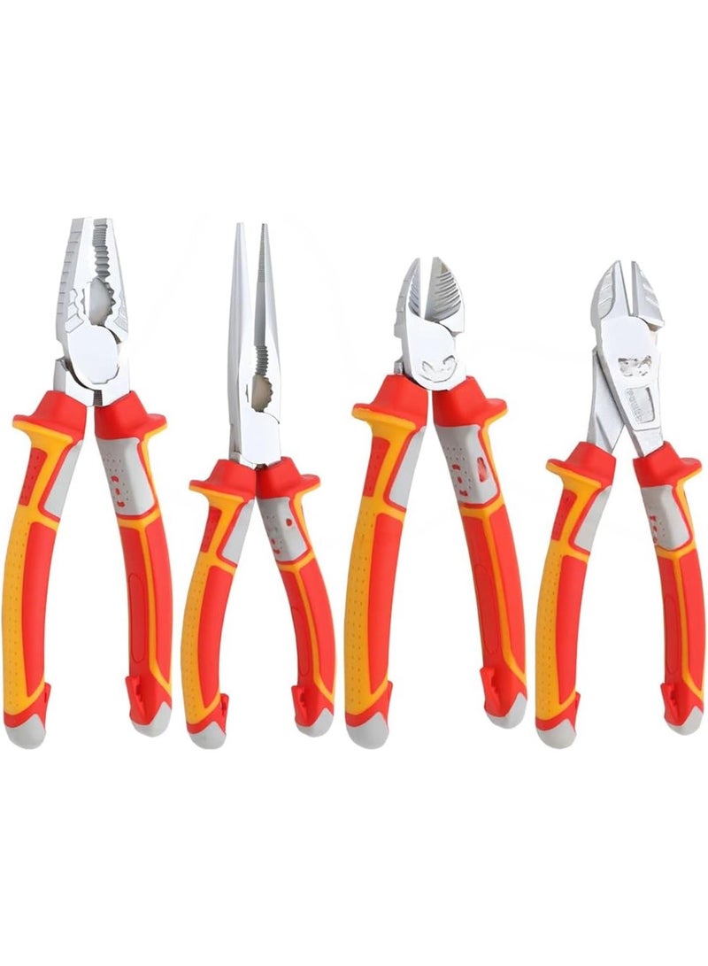 GGOOT Cutting Pliers Needle Nose Pliers Professional Electrician Hardware Hand Tools(Big Head Plier 7inch) - Image 2