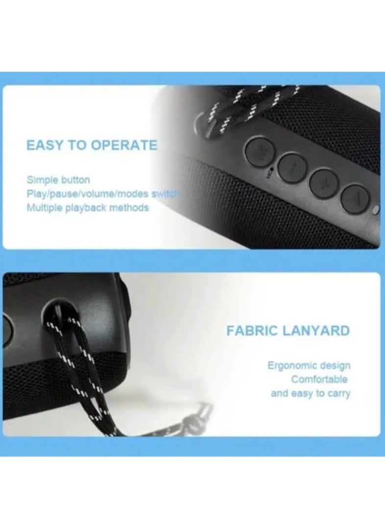 Kisonli - Q22 Plus 16W Waterproof Wireless Bluetooth Speaker, Supports USB/ TF card /aux / Radio /BT- Black - Image 1