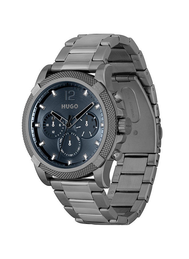 HUGO BOSS ساعة يد رجالية أنالوج دائرية الشكل من الستانلس ستيل بقطر 46 ملم  - Image 2
