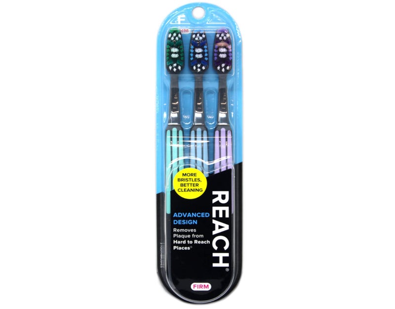 Reach Advanced Design Firm Toothbrushes, Colors May Vary, 3 Count (Pack of 2) Total 6 Toothbrushes - Image 2