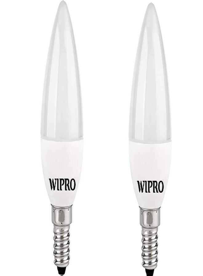 wipro Garnet 5 W E14 Base Clear Candle LED Culb | Warm White (2700K) | Pack of 2 | Clear optics for sparkling effect | LED Filament Bulb for Home, office, chandellior, decorative lamp shade - Image 1