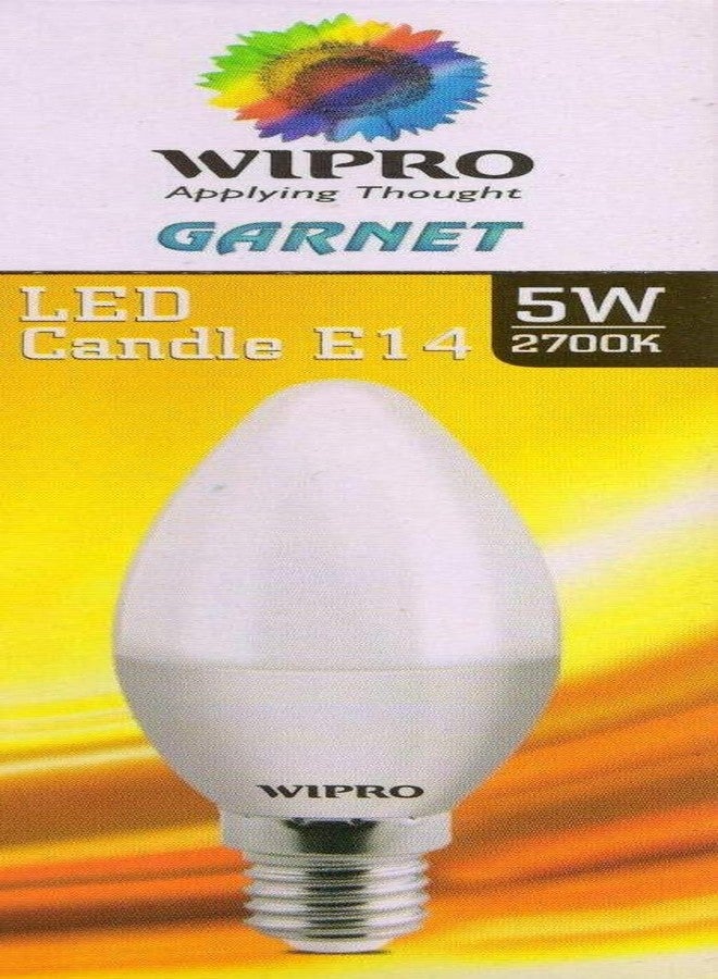 wipro Garnet 5 W E14 Base Clear Candle LED Culb | Warm White (2700K) | Pack of 2 | Clear optics for sparkling effect | LED Filament Bulb for Home, office, chandellior, decorative lamp shade - Image 3