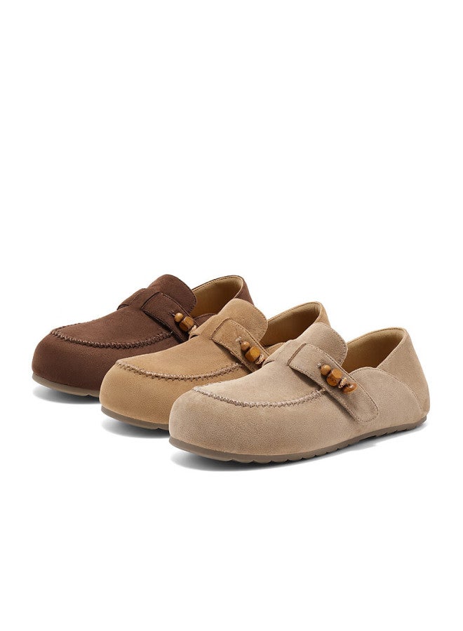 Senda a Women's Birkenstock Spring Autumn Comfortable Slip-on Flat Casual Shoes Zth78ca5 Apricot Size 36 - Image 3