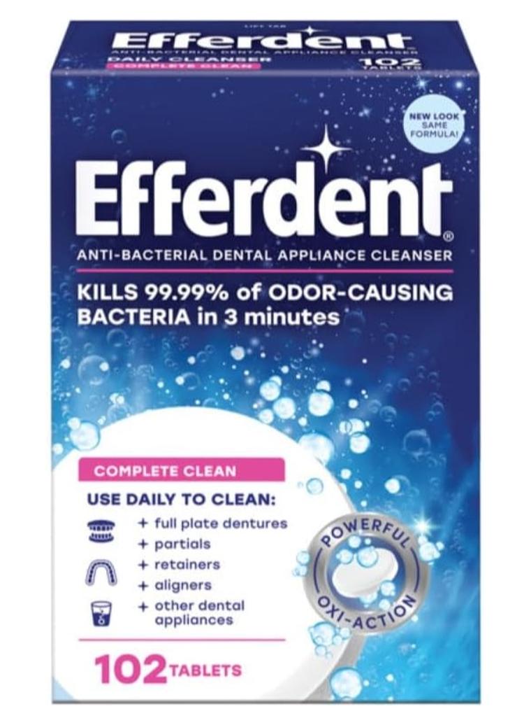 Efferdent Anti-Bacterial Dental Appliance Cleanser 102 Tablets