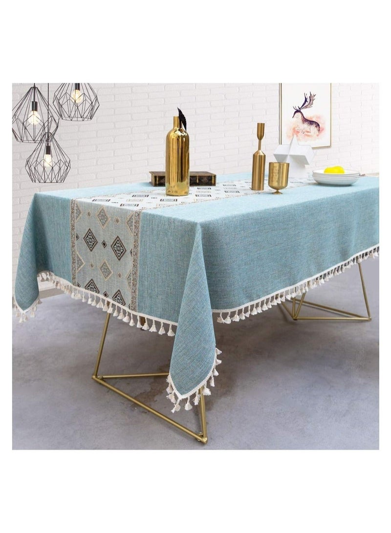 Captaintech Linen Tablecloth, 55" x 55" Burlap Tablecloth for Kitchen Rectangle Table Decoration, Catering Events, Dinner Party, Wedding Decoration - Image 3