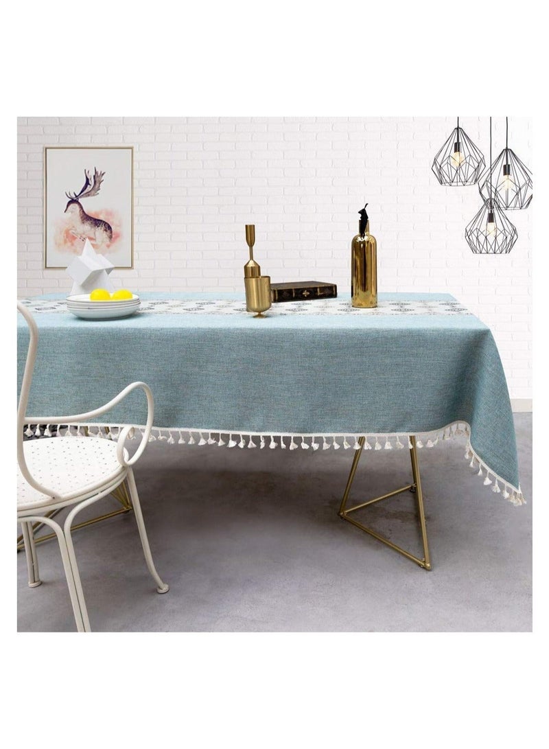 Captaintech Linen Tablecloth, 55" x 55" Burlap Tablecloth for Kitchen Rectangle Table Decoration, Catering Events, Dinner Party, Wedding Decoration - Image 4