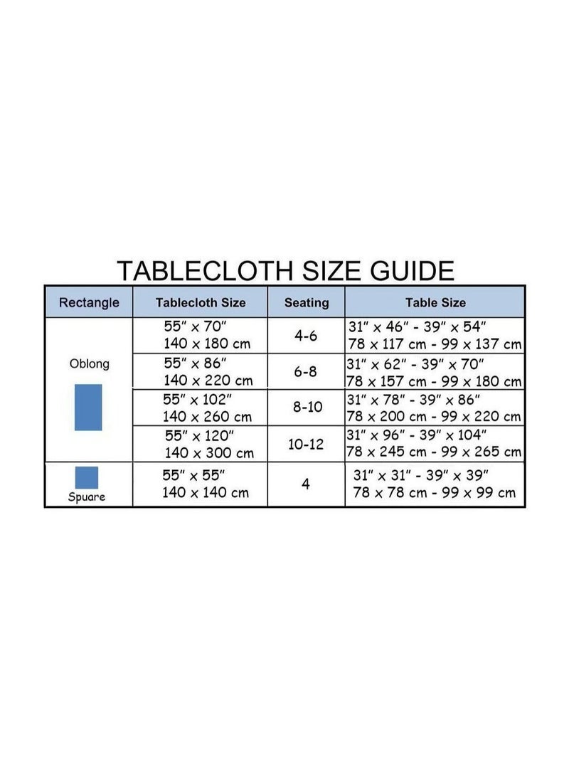 Captaintech Linen Tablecloth, 55" x 55" Burlap Tablecloth for Kitchen Rectangle Table Decoration, Catering Events, Dinner Party, Wedding Decoration - Image 5