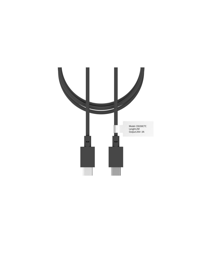 TCH 60W Silicone Fast charging cable Durable Flexible Safe 2 meter Type C to Type C for smartphones, tablets, laptops, and more - Image 2