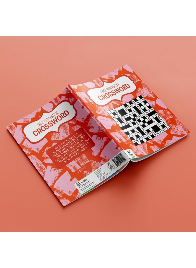 Hinkler - Hinkler Large Print Puzzles – Crosswords Edition, Easy-to-Read Crossword Puzzle Book for Adults, Includes Challenging Puzzles and Solutions, Fun Brain-Boosting Activity - Image 1