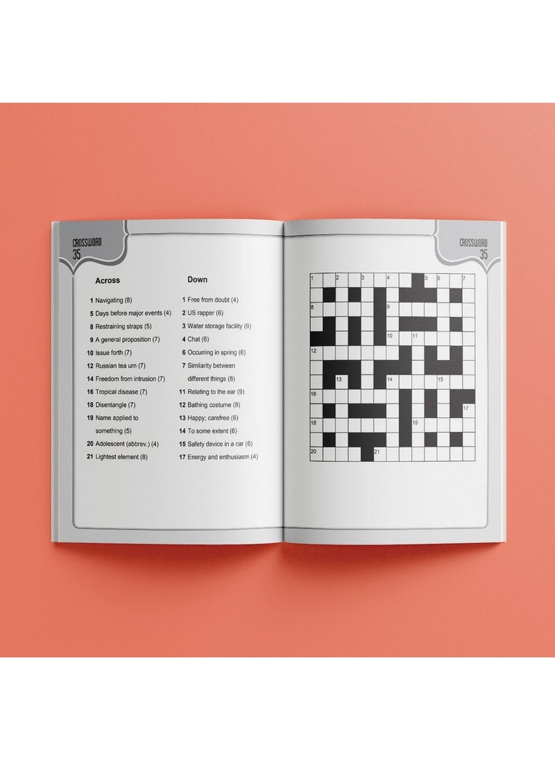 Hinkler - Hinkler Large Print Puzzles – Crosswords Edition, Easy-to-Read Crossword Puzzle Book for Adults, Includes Challenging Puzzles and Solutions, Fun Brain-Boosting Activity - Image 1