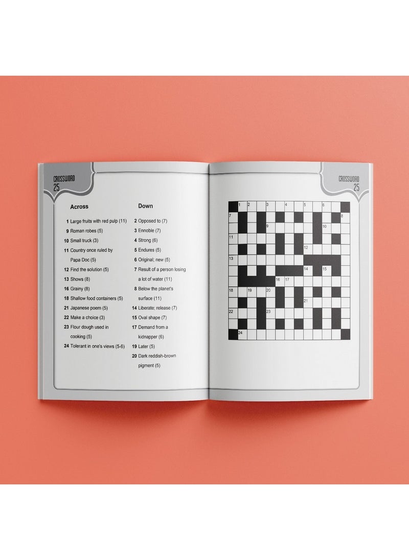 Hinkler - Hinkler Large Print Puzzles – Crosswords Edition, Easy-to-Read Crossword Puzzle Book for Adults, Includes Challenging Puzzles and Solutions, Fun Brain-Boosting Activity - Image 1
