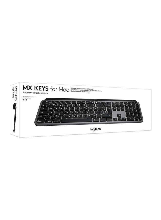 Logitech MX Keys Advanced Wireless Illuminated Keyboard for Mac,Backlit LED Keys, Bluetooth,USB-C, MacBook Pro,Macbook Air,iMac, iPad Compatible, Metal Build BLACK - Image 3