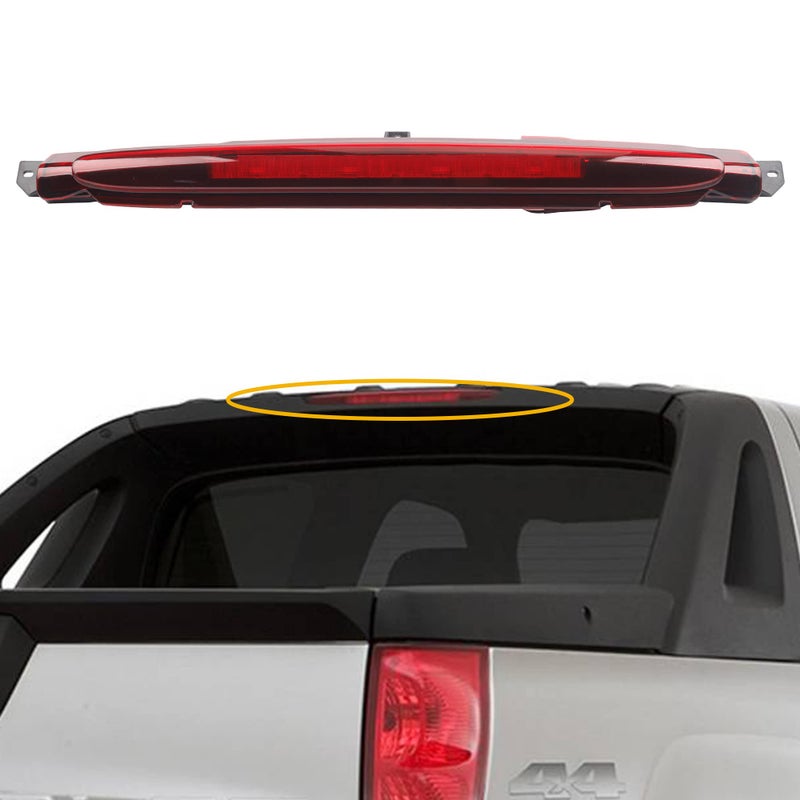 Dasbecan LED 3rd Third Light Brake Stop Light Rear Lamp Assembly Compatible with 20022012 Chevrolet Avalanche 1500 2500 Replaces 15120540 12280126 923264