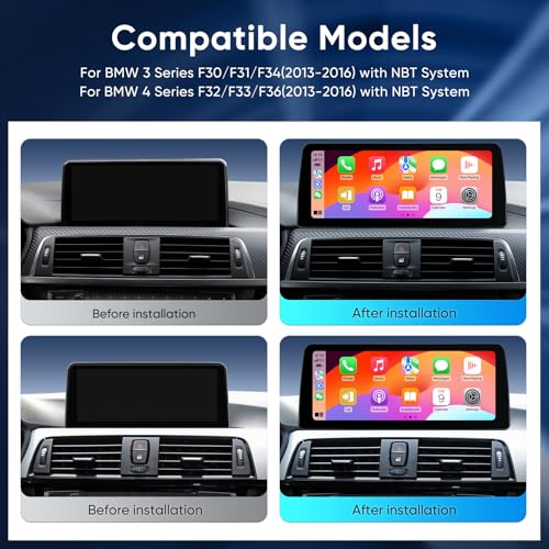 AINAVI 123 inch Car Multimedia Player for BMW NBT 3 4 Series F30 F31 F34 20132016 Wireless CarPlay Android Auto Touchscreen Upgrade Original Stereo Radio System - Image 3