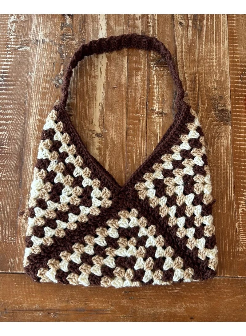 CROCHKA Elegant Handmade Summer Crochet Shoulder Bag - Image 1