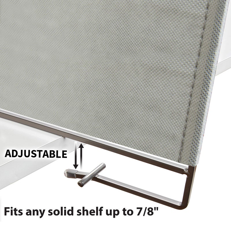 LYNK PROFESSIONALÂ® HOMEâ„¢ Shelf Dividers - Linen Closet Organizers and Storage - Linen Storage - Closet Organization - Towel Organizer for Closet (Set of 2) - Platinum - Image 4