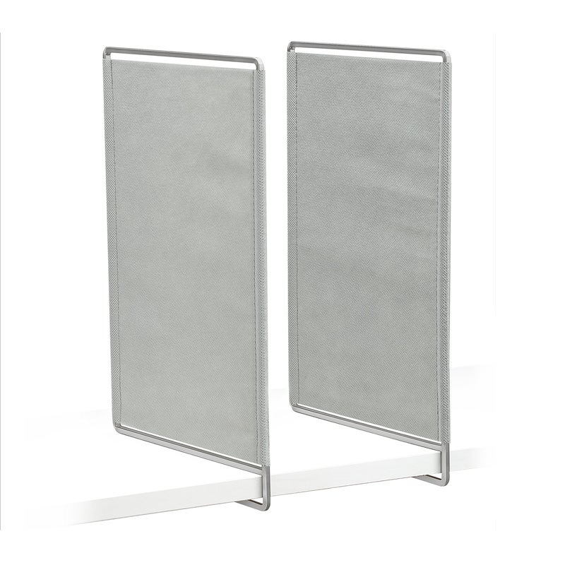 LYNK PROFESSIONALÂ® HOMEâ„¢ Shelf Dividers - Linen Closet Organizers and Storage - Linen Storage - Closet Organization - Towel Organizer for Closet (Set of 2) - Platinum - Image 3