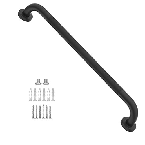 Munzong 24 Inch Anti Slip Shower Grab Bar Oil Rubbed Black 1.25" Diameter,Munzong Bathroom Grab Bar, Knurled Bathroom Balance Bar,Safety Hand Rail Support Handicap Elderly Senior Assist Bath Handle - Image 1