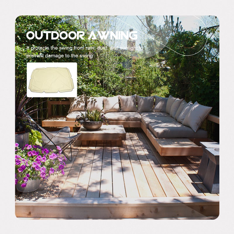 Garden Swing Protective Cover Swing Roof Cover Swing Canopy Replacement - Image 3