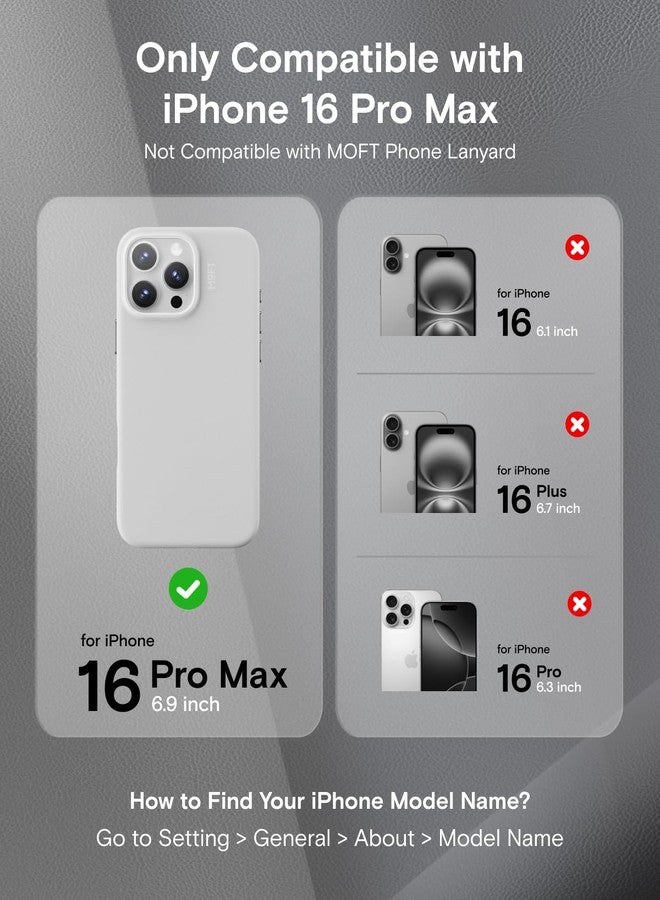 MOFT MOVAS Vegan Leather Case for iPhone 16 Pro Max, Magnetic Case, Compatible with MagSafe, Soft Touch, Colour Retention, Stain Resistant, Easy to Clean, Misty Bay - Image 2