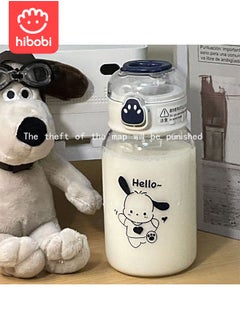 hibobi Transparent Straw Water Bottle 