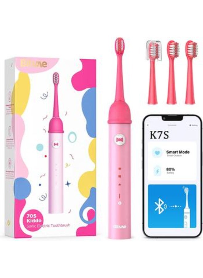 Bitvae K7S Kids Electric Toothbrush for Ages 4+ | Rechargeable Toothbrush for Kids with Pressure Sensor & Smart Bluetooth App | 2-Minute Timer & 3 Cleaning Modes | Perfect Electric Toothbrush for Boys & Girls - Image 1