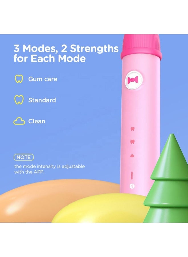 Bitvae K7S Kids Electric Toothbrush for Ages 4+ | Rechargeable Toothbrush for Kids with Pressure Sensor & Smart Bluetooth App | 2-Minute Timer & 3 Cleaning Modes | Perfect Electric Toothbrush for Boys & Girls - Image 2