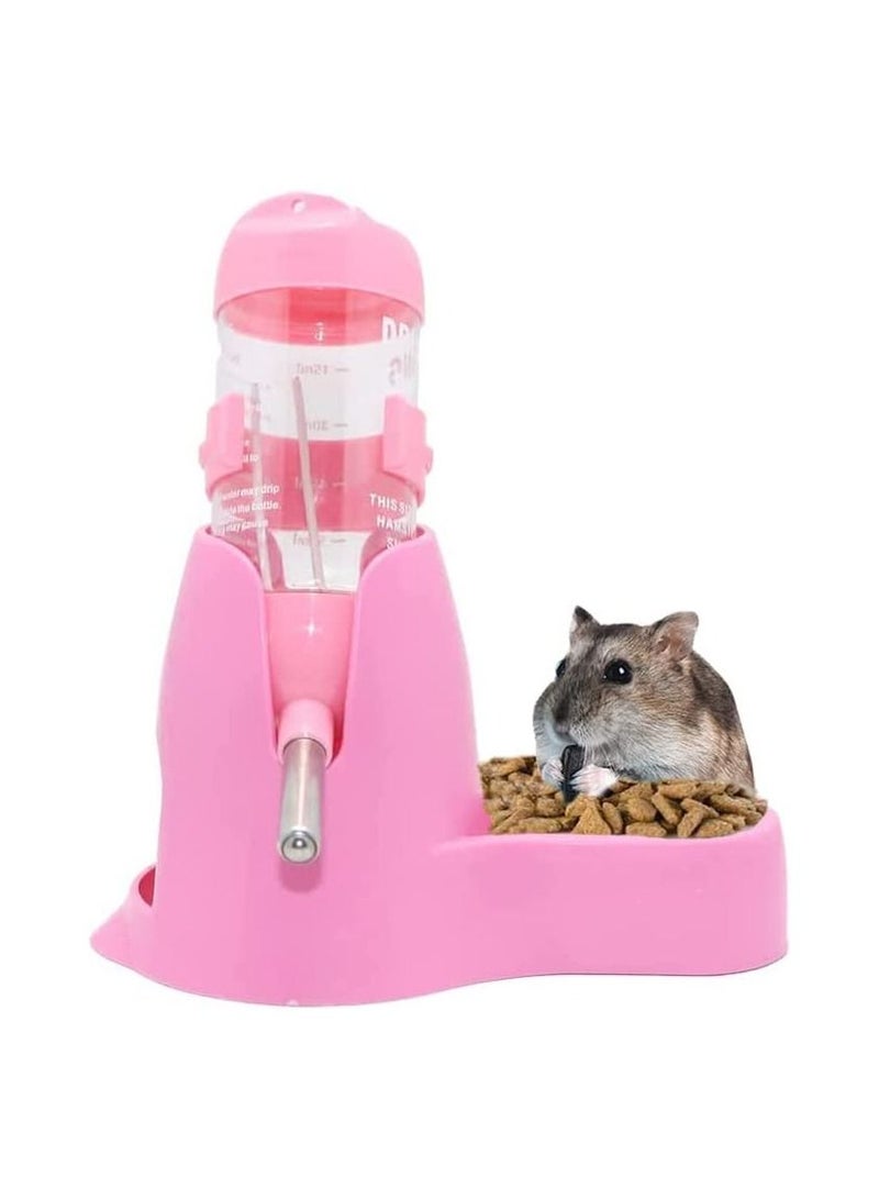 small Pet 3 in 1 Hamster Hanging Water Bottle, Automatic Drinking Bottle with Food Container,Hanging Ball to Prevent Water Leakage,for Hamsters,Rats - Image 2