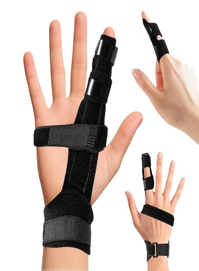 FDFuZhao 2-Pack Adjustable Finger Splints for Trigger Finger & Joint Pain Relief - Universal Fit Brace Supports All Fingers for Arthritis, Tendinitis & Carpal Tunnel - Image 1