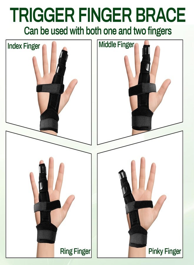 FDFuZhao 2-Pack Adjustable Finger Splints for Trigger Finger & Joint Pain Relief - Universal Fit Brace Supports All Fingers for Arthritis, Tendinitis & Carpal Tunnel - Image 3