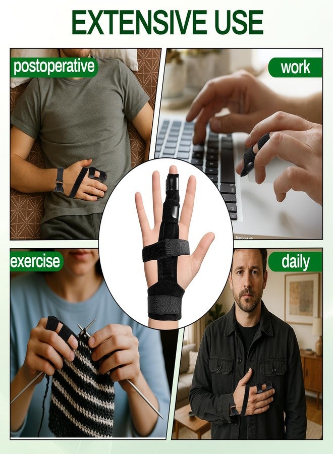 FDFuZhao 2-Pack Adjustable Finger Splints for Trigger Finger & Joint Pain Relief - Universal Fit Brace Supports All Fingers for Arthritis, Tendinitis & Carpal Tunnel - Image 5