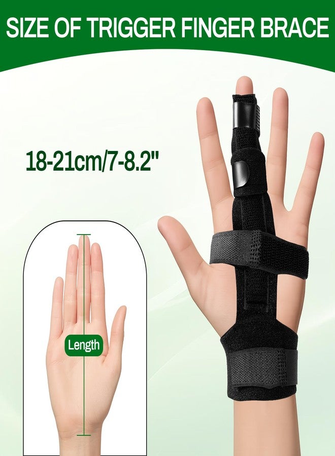 FDFuZhao 2-Pack Adjustable Finger Splints for Trigger Finger & Joint Pain Relief - Universal Fit Brace Supports All Fingers for Arthritis, Tendinitis & Carpal Tunnel - Image 2