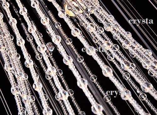 CRYSTA WORLD 4-Lights Modern Chandelier K9 Crystal Chandelier Light Fixture,Modern Flush Mount Ceiling Light Fixtures Raindrop Chandelier for Bedroom,Dining Room,Living Room,H18 x D12 - Image 4